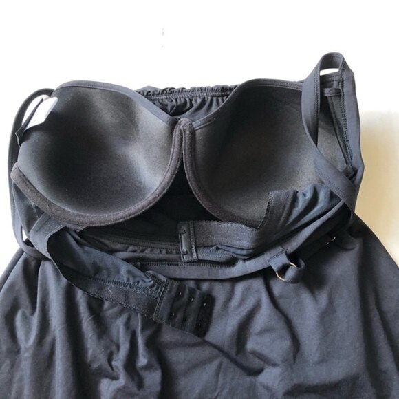 Coco Reef Black Tankini One Piece Swimsuit Swimdress 32D - Picture 8 of 13